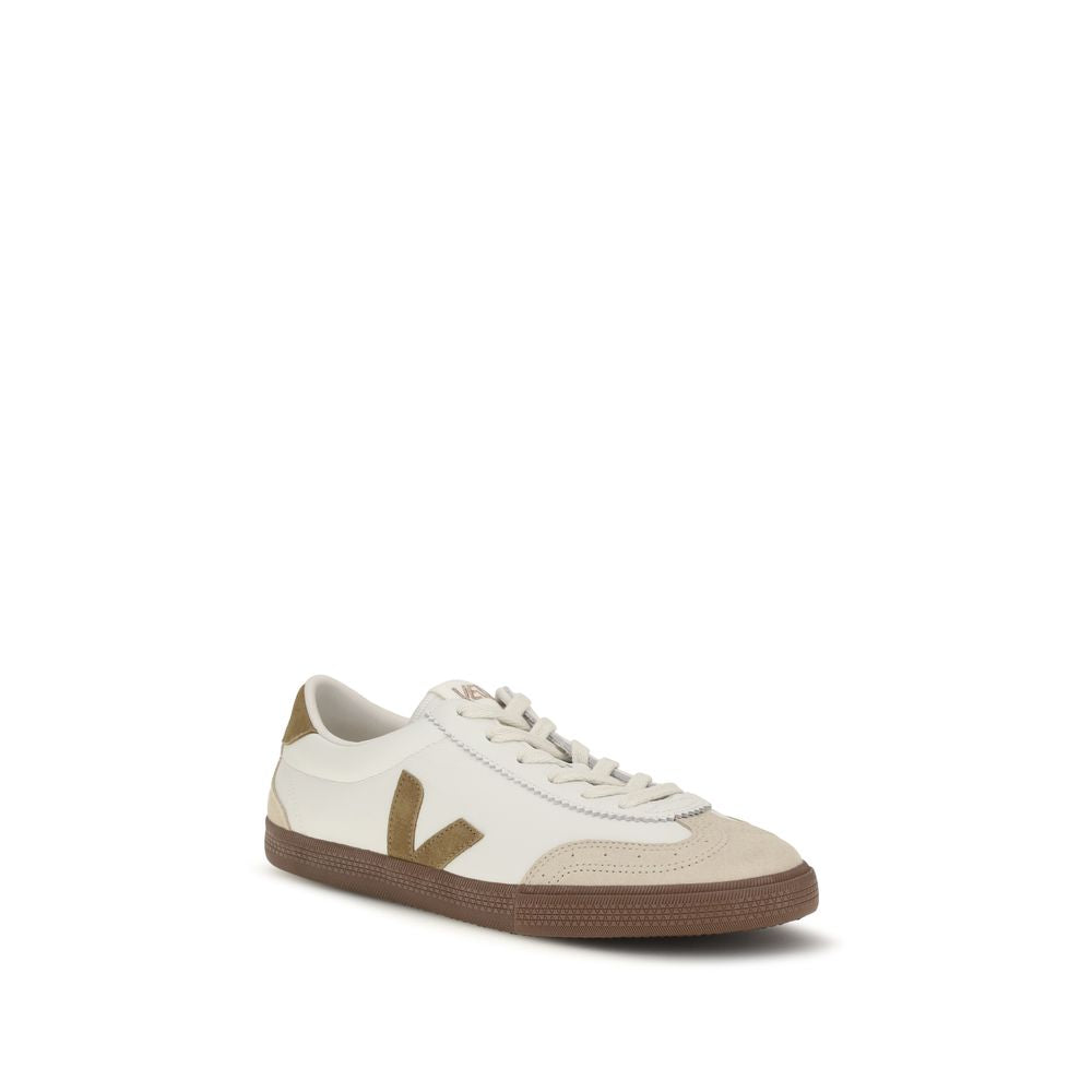 Veja Beige Calf Leather Bos Taurus Athletic Sneakers