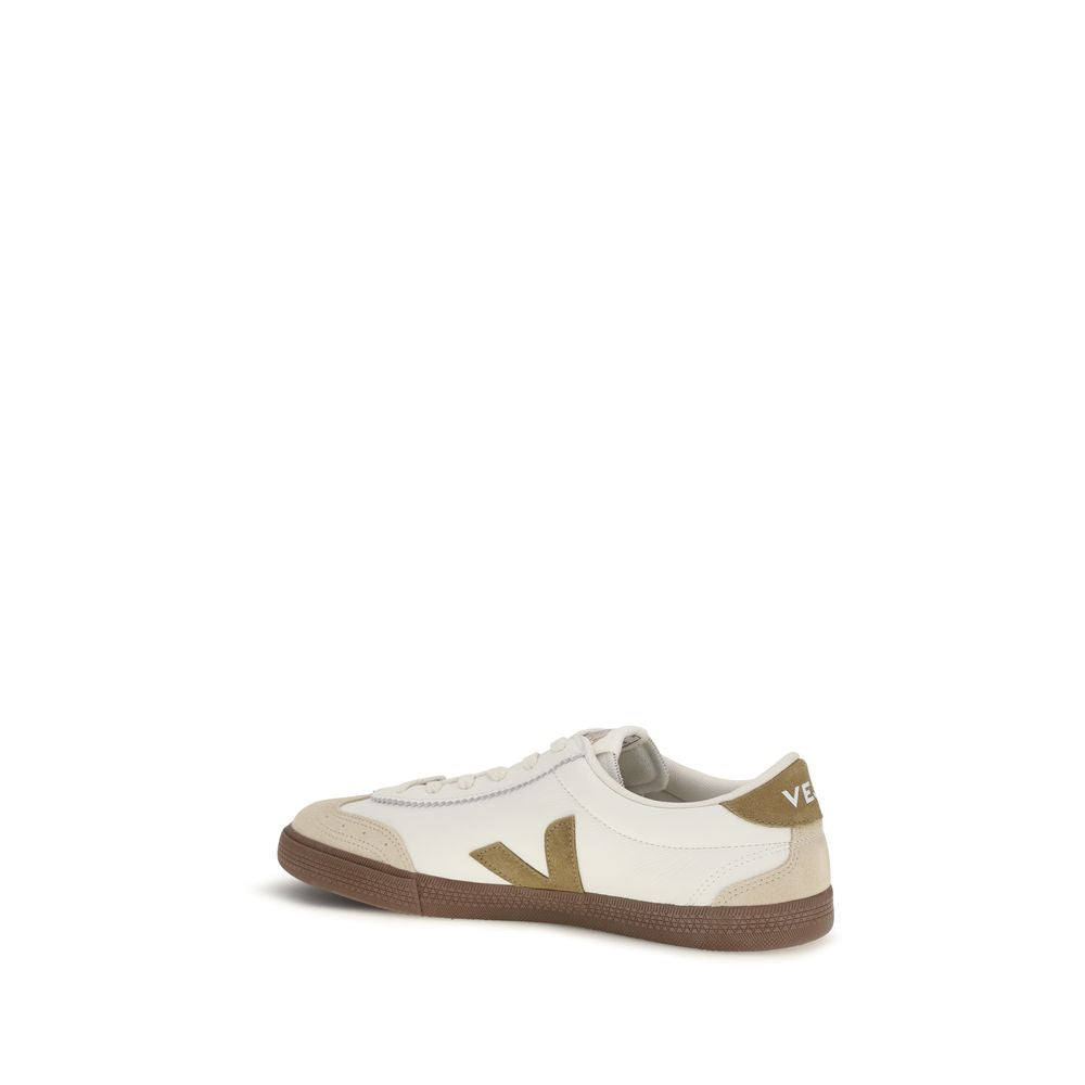 Veja Beige Calf Leather Bos Taurus Athletic Sneakers
