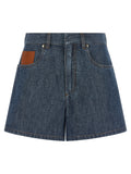 Fendi Blaue Baumwoll-Bermudashorts