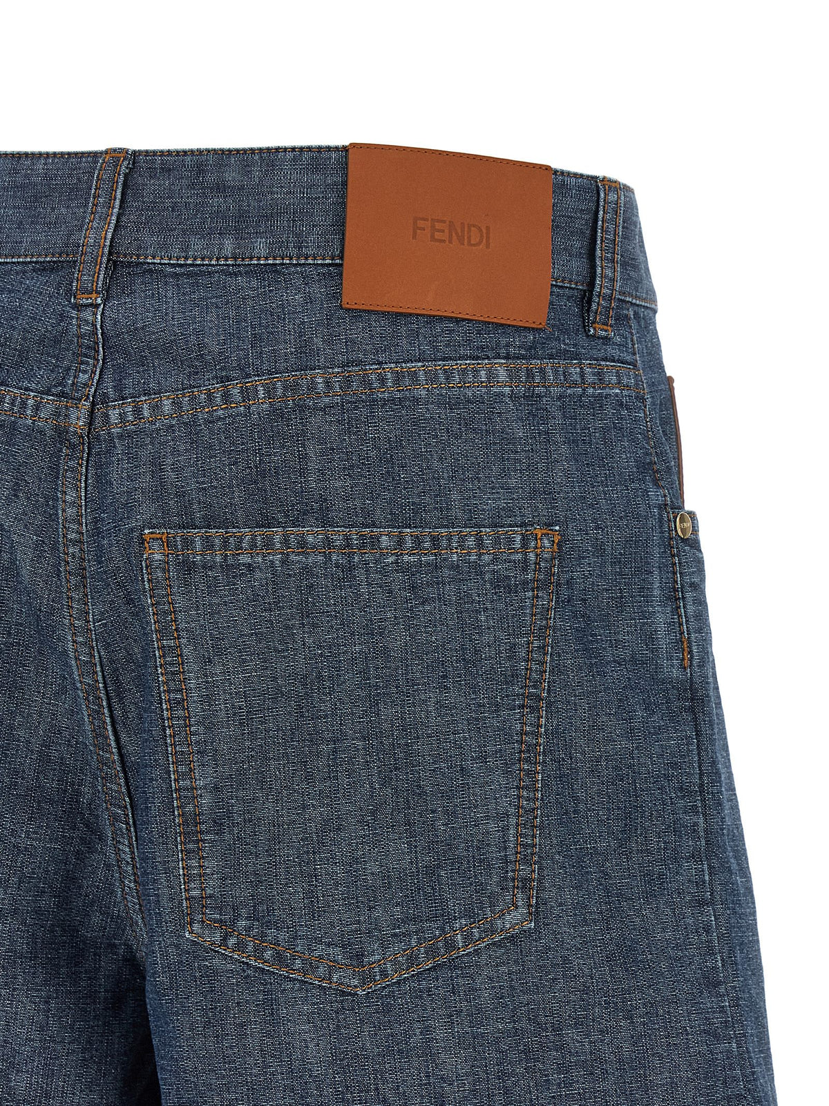 Fendi Blaue Baumwoll-Bermudashorts