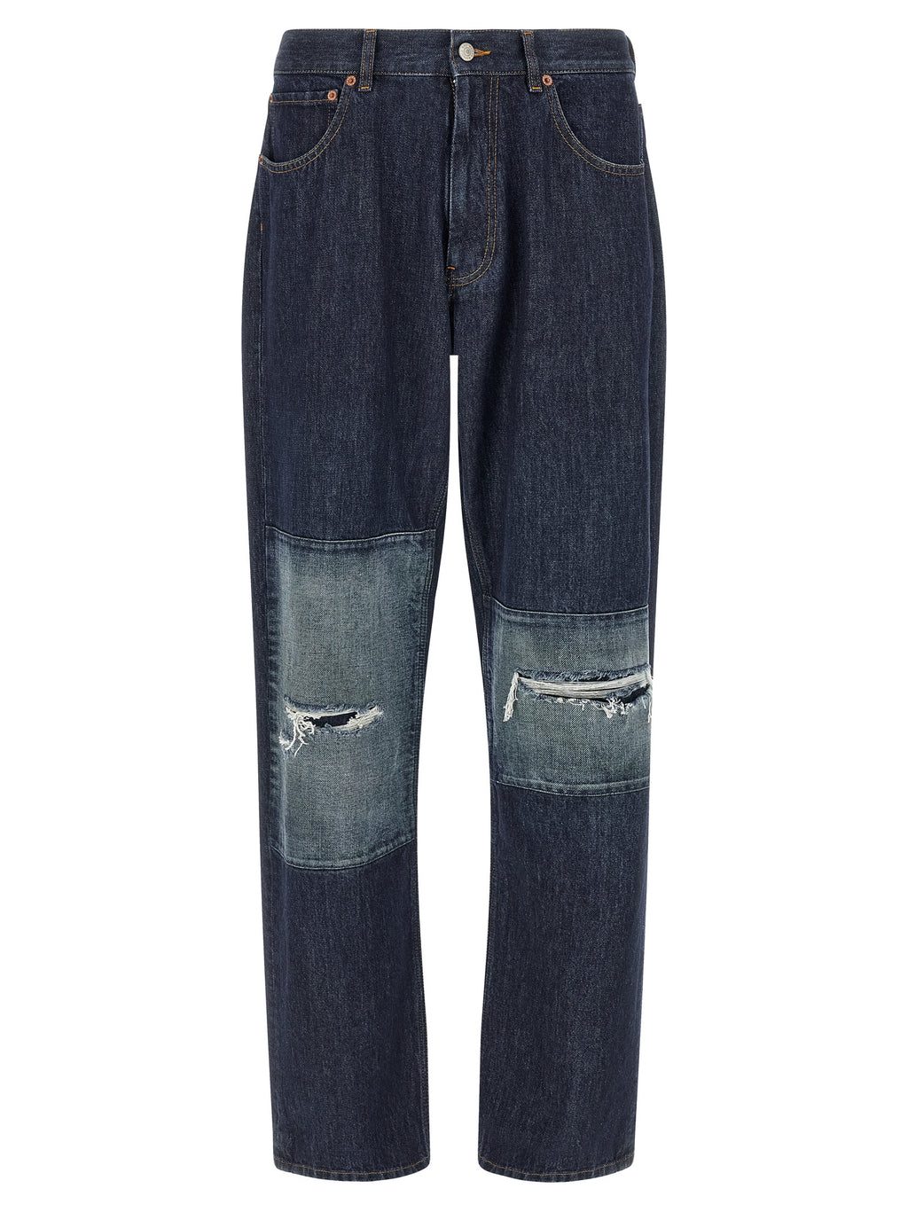 MM6 Maison Margiela Blaue Jeans aus Baumwolle im geraden Schnitt