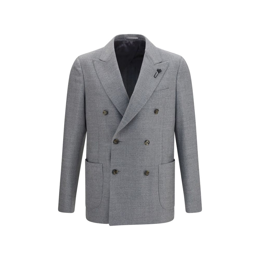 Lardini Graue Lammfelljacke Aries aus Wolle, durchgehend