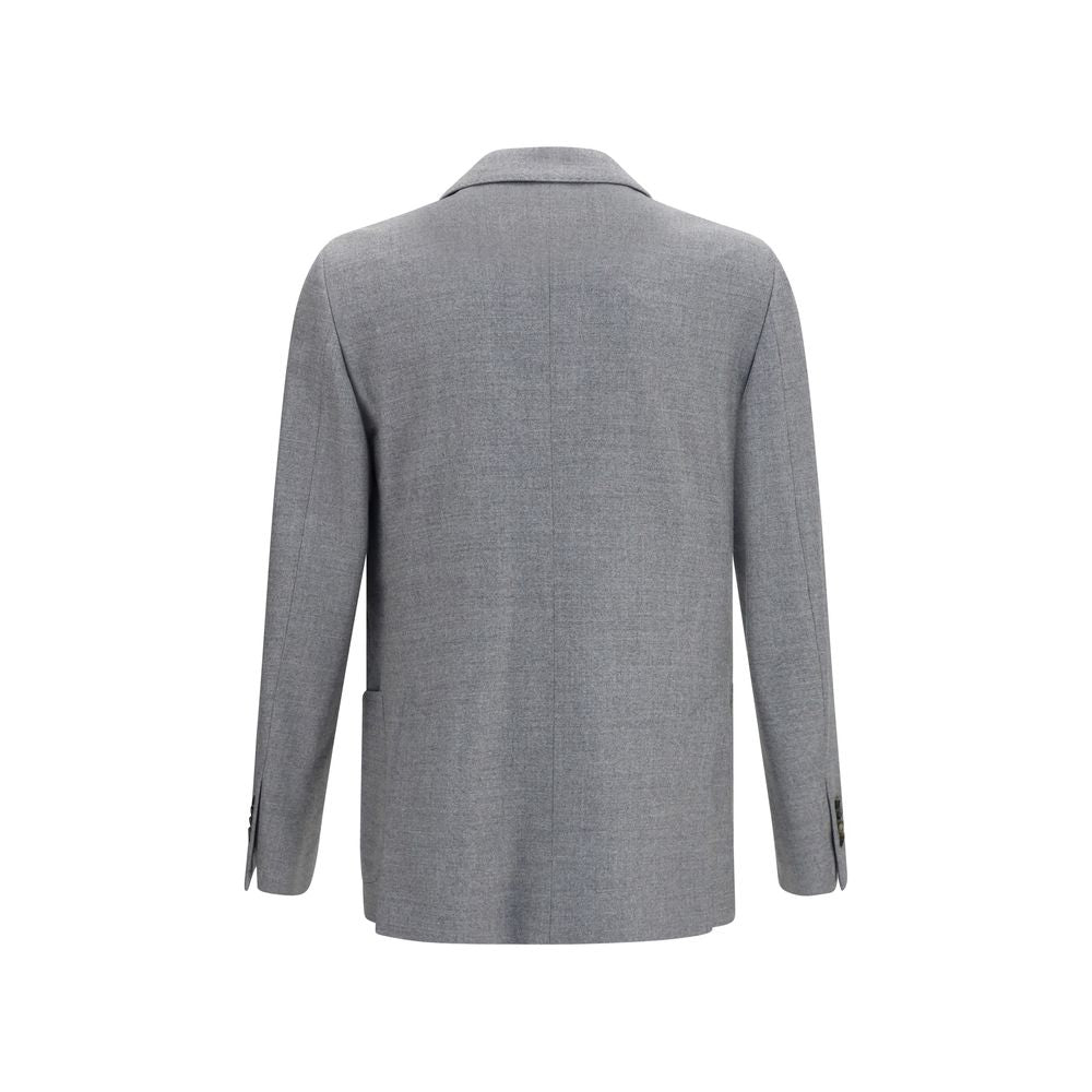 Lardini Graue Lammfelljacke Aries aus Wolle, durchgehend