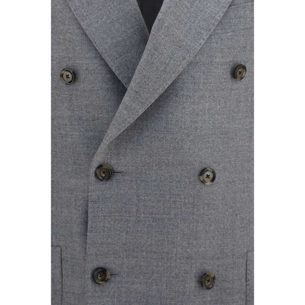 Lardini Graue Lammfelljacke Aries aus Wolle, durchgehend