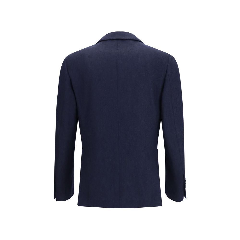 Lardini Blaue Jacke aus Lammwolle Aries