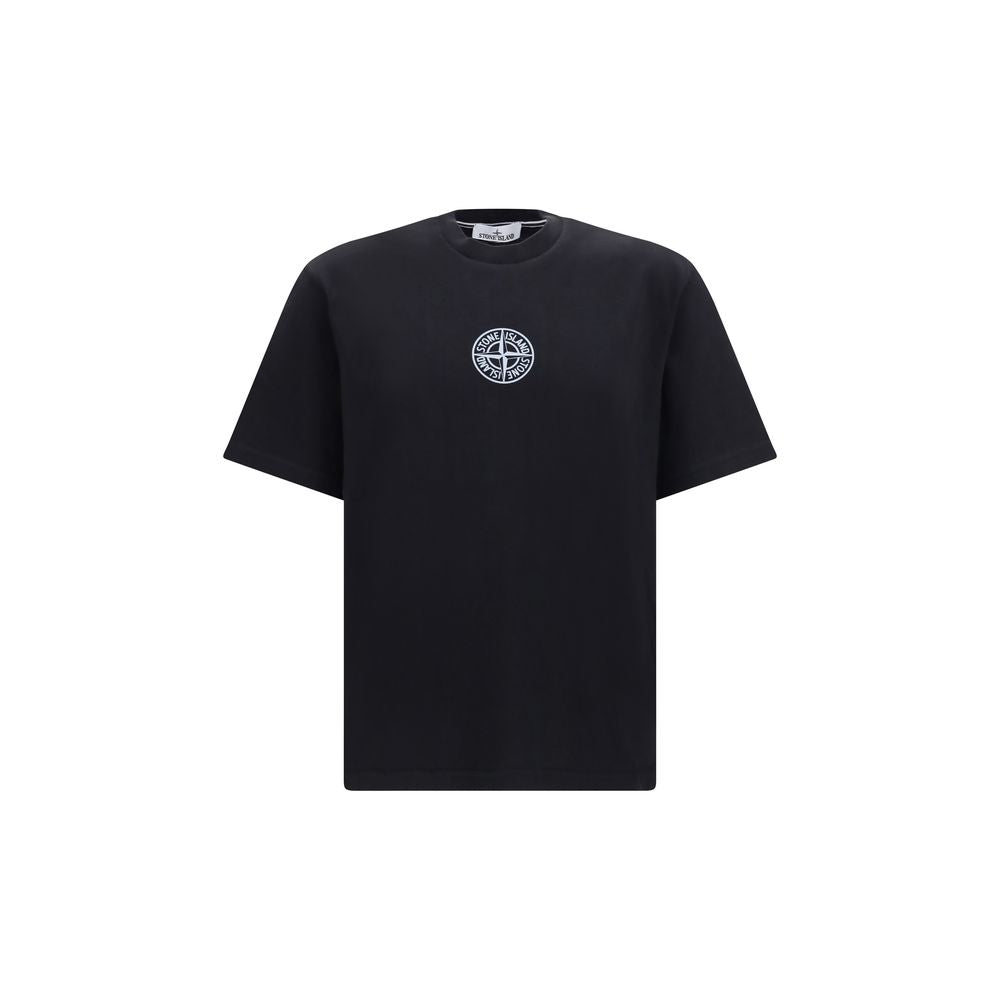 Stone Island Schwarzes Baumwoll-T-Shirt