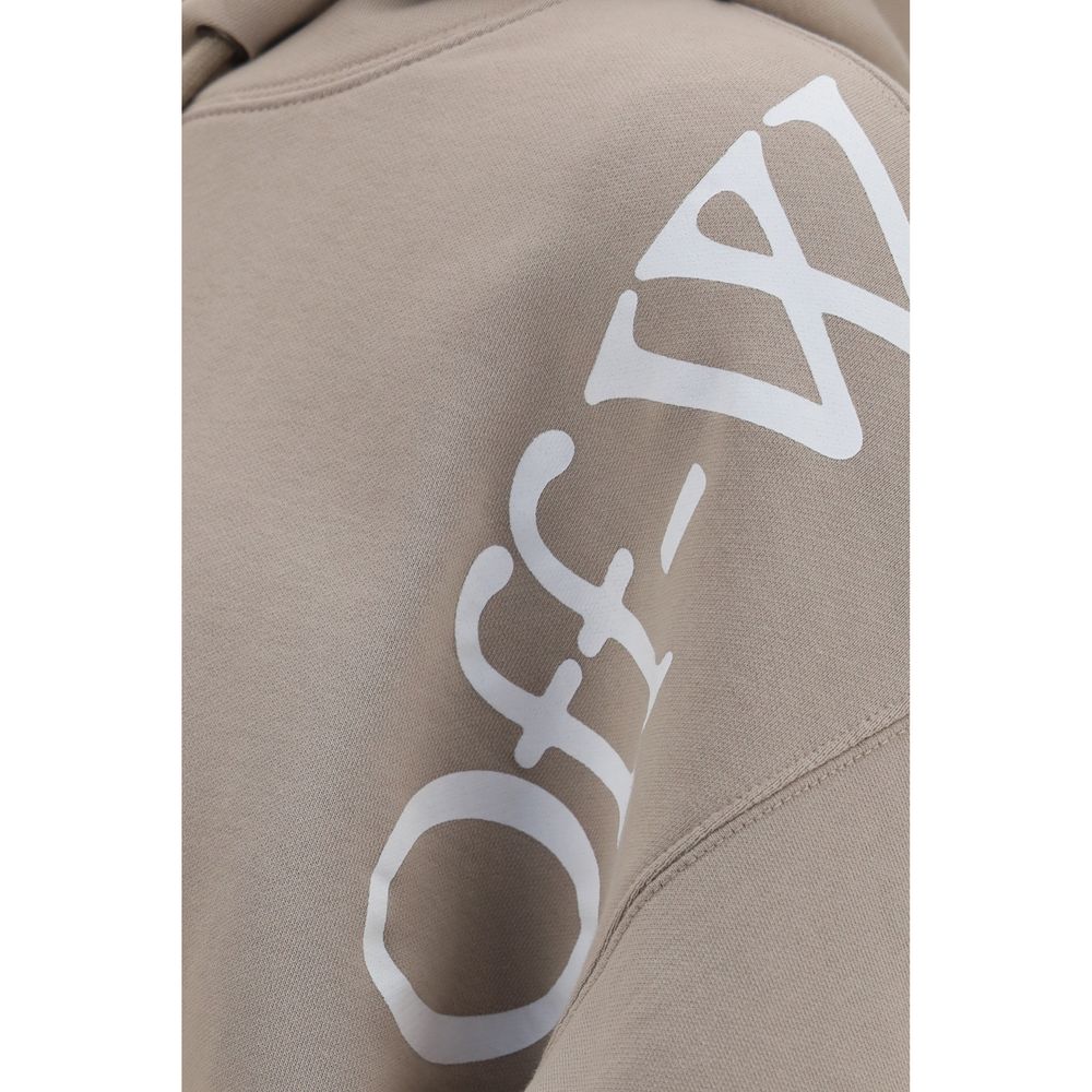 Off-White Beige Baumwoll-Sweatshirt