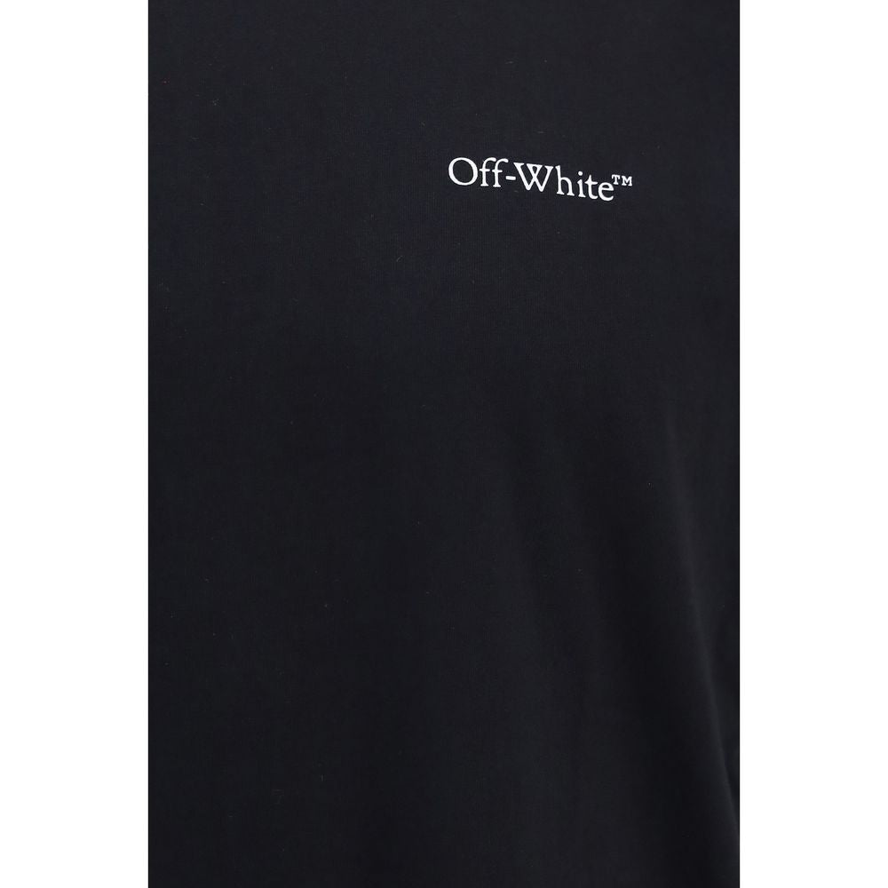 Off-White Schwarzes Baumwoll-T-Shirt