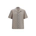 Off-White Beige Cotton Pattern Shirt