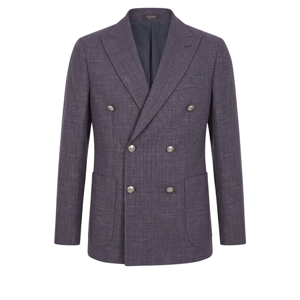 Peserico Blaue Wolljacke für Herren