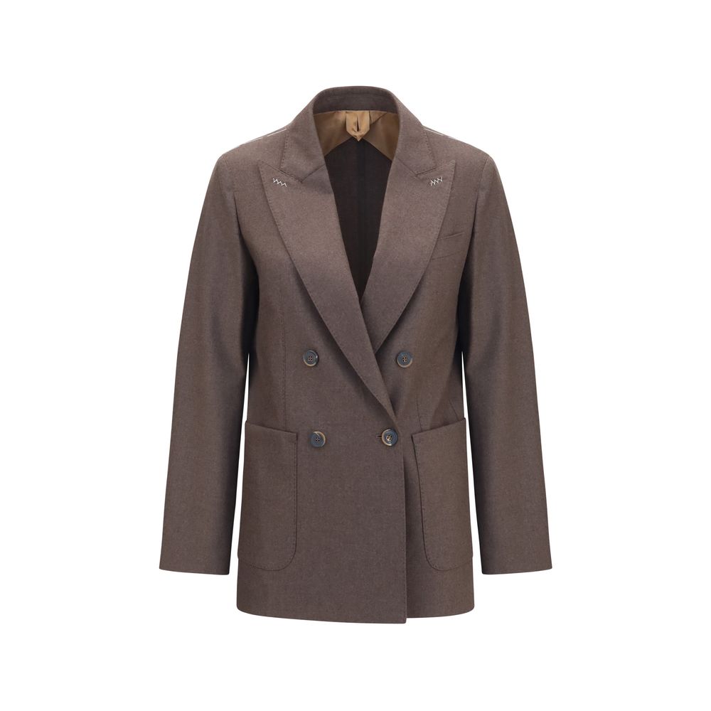 Max Mara Brauner Kaschmir-Blazer
