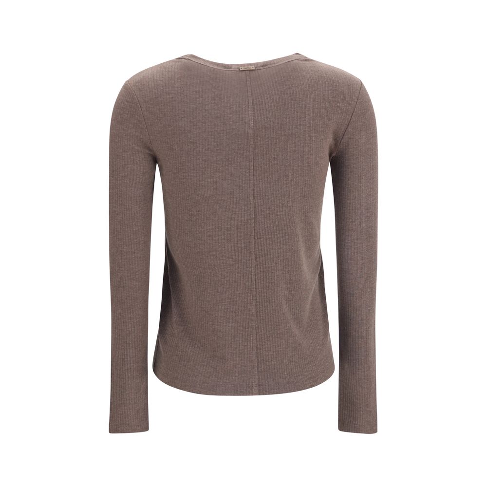 Max Mara Brauner Sweatshirt aus Lyocell