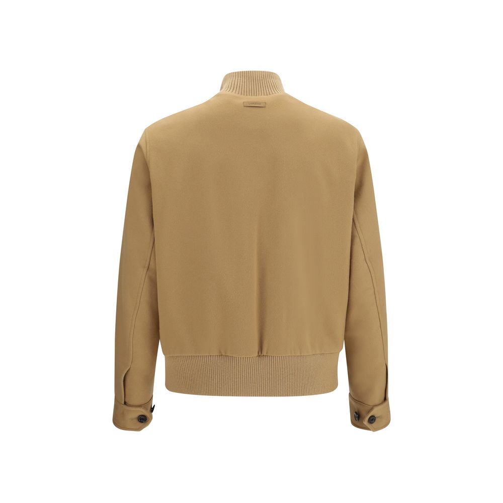 Lardini Beige Wool Oves Aries Full-Length Jacket