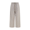 Off-White Beige Cotton Casual Pants
