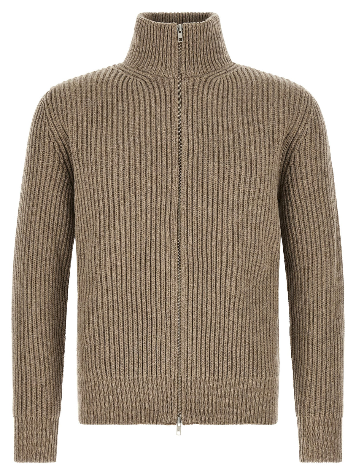 MM6 Maison Margiela Beige Wollmantel Lang