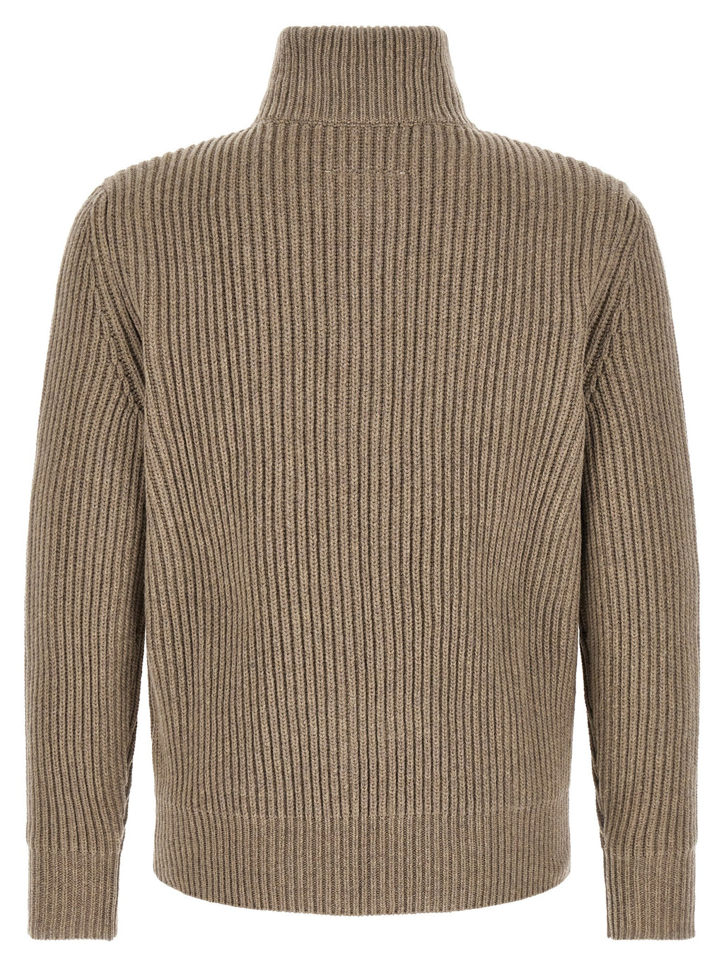 MM6 Maison Margiela Beige Wollmantel Lang