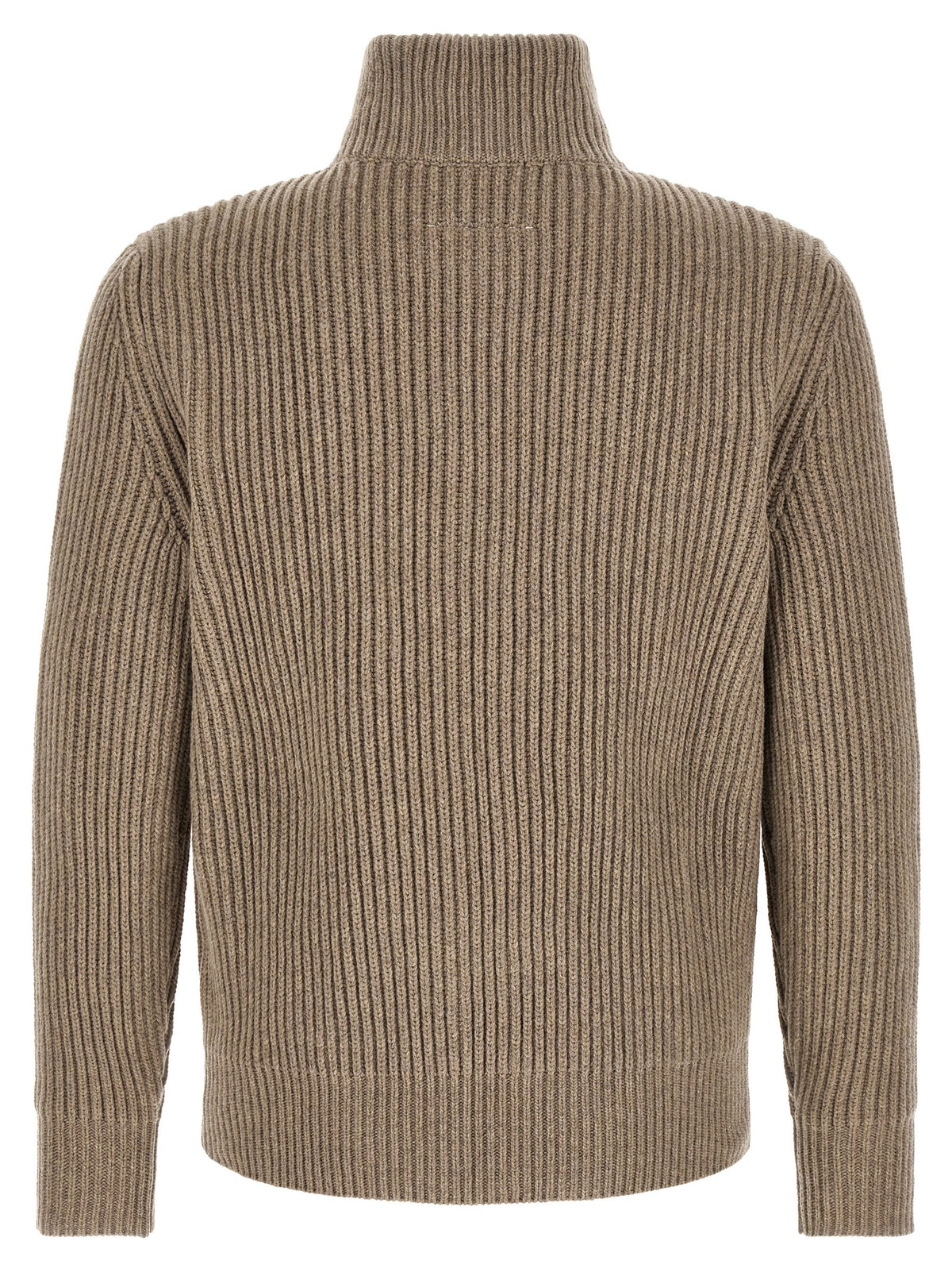 MM6 Maison Margiela Beige Wollmantel Lang