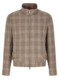 Brunello Cucinelli Brauner Wollmantel in voller Länge