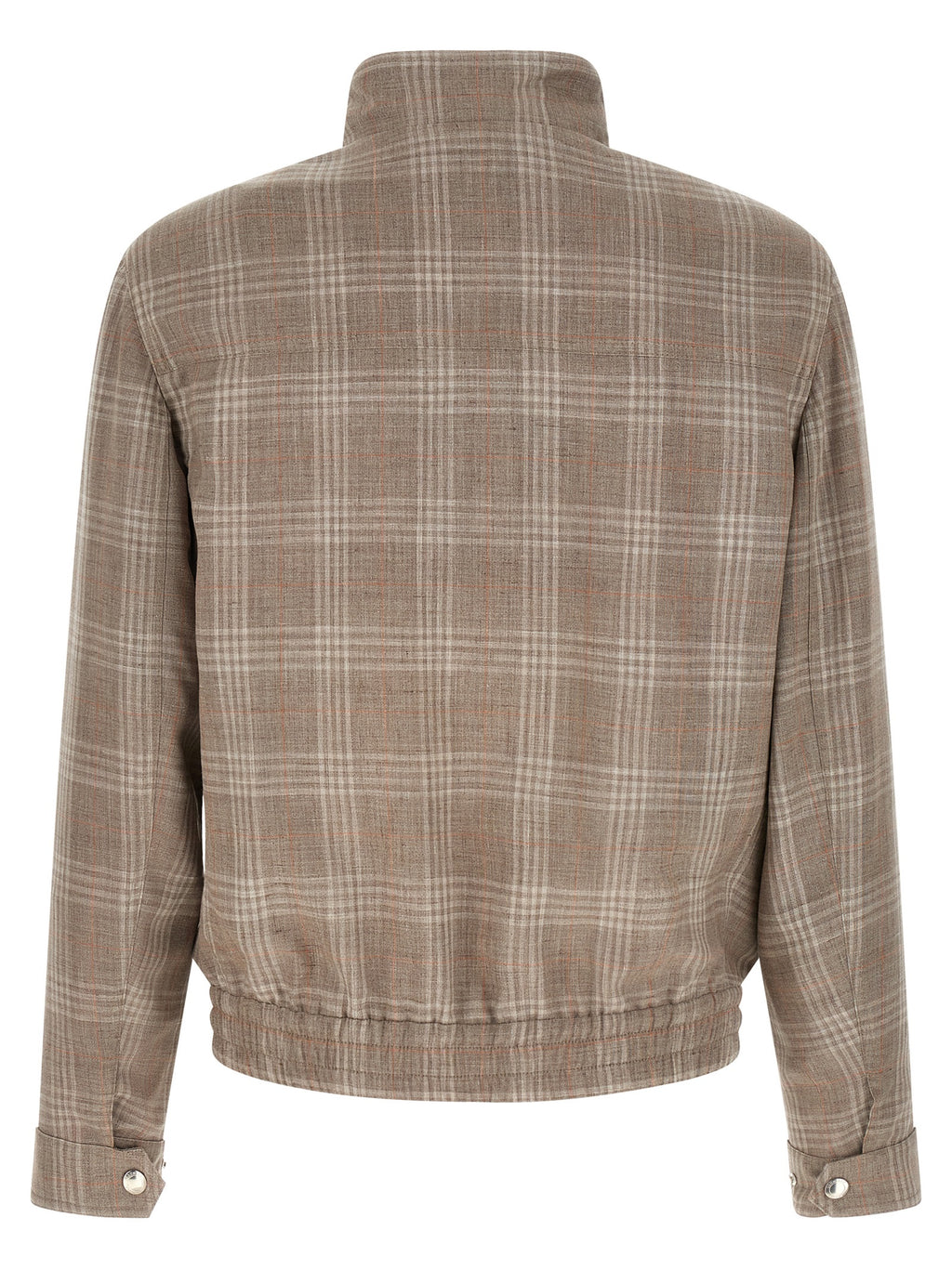 Brunello Cucinelli Brauner Wollmantel in voller Länge