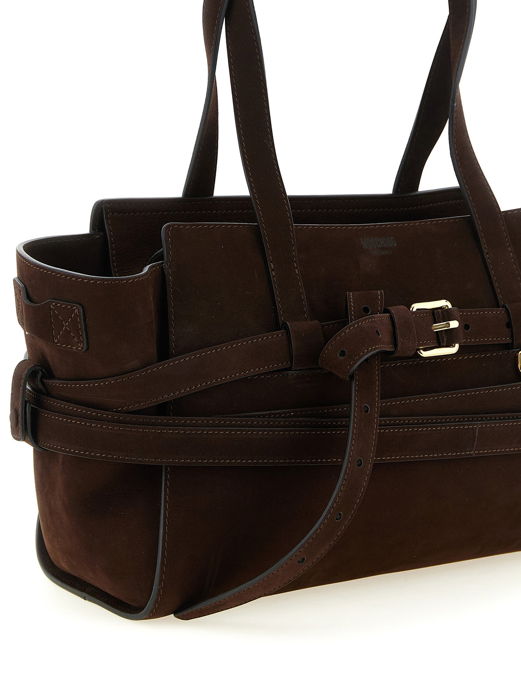 Moschino Braune Kalbsleder-Handtasche