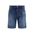 Dsquared² Blaue Baumwoll-Bermudashorts