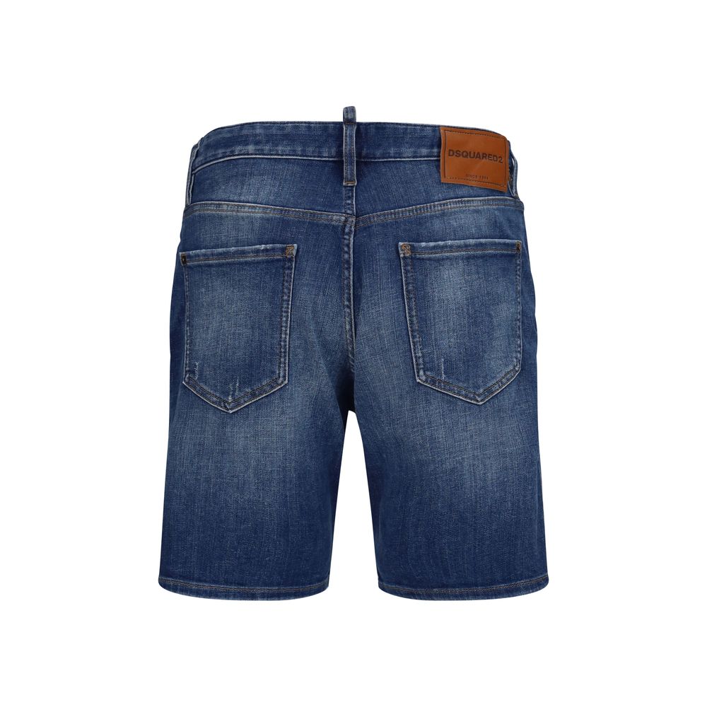 Dsquared² Blaue Baumwoll-Bermudashorts