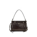 Prada Braune Kalbsleder Bos Taurus Handtasche