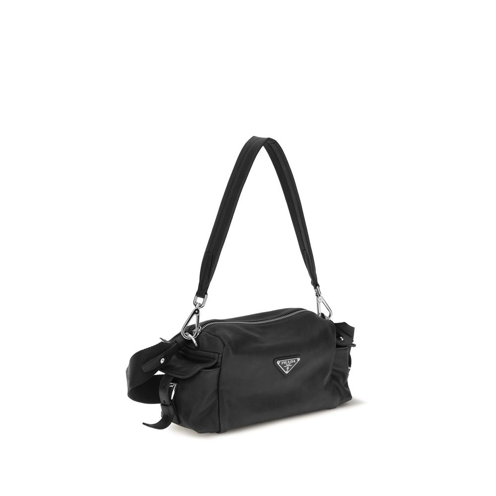 Prada Braune Napa Leder / Kalbsleder Schultertasche