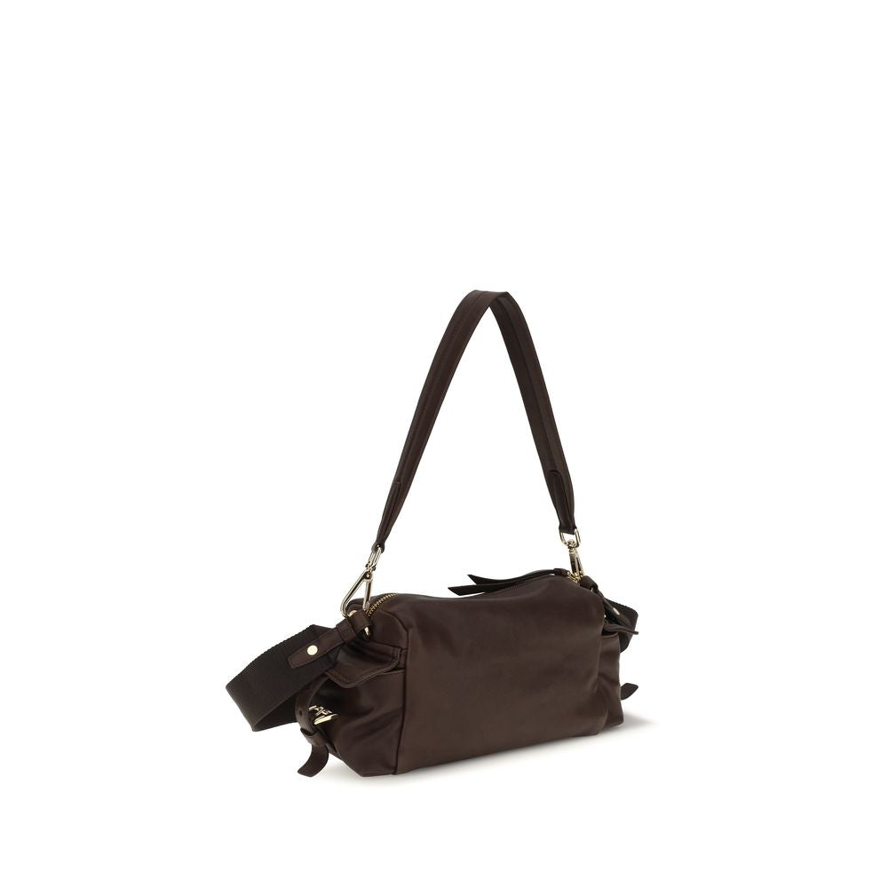 Prada Braune Napa Leder / Kalbsleder Schultertasche
