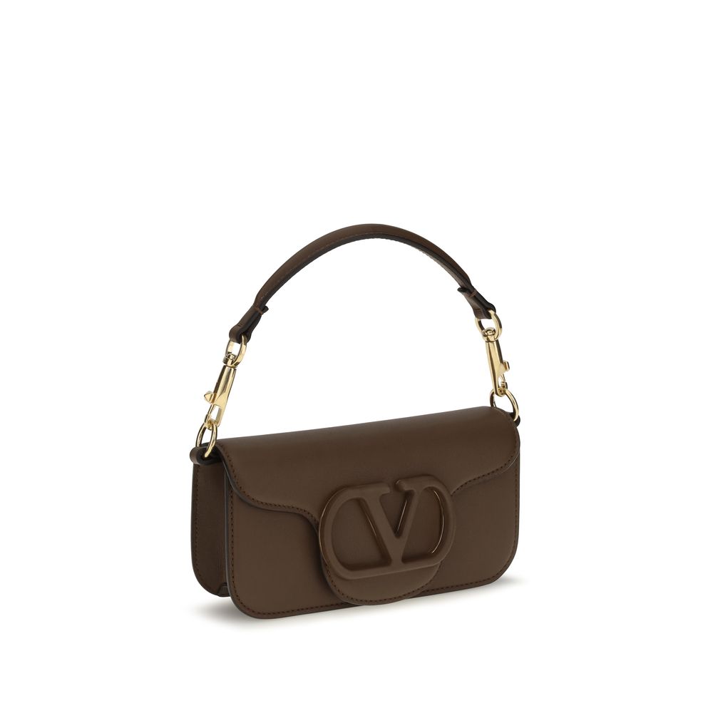 Valentino Garavani Braune Kalbsleder Bos Taurus Schultertasche
