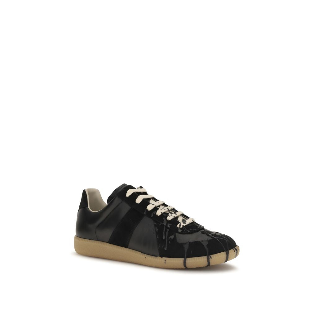 Maison Margiela Schwarze Wildleder-Sneaker im Athletic-Stil