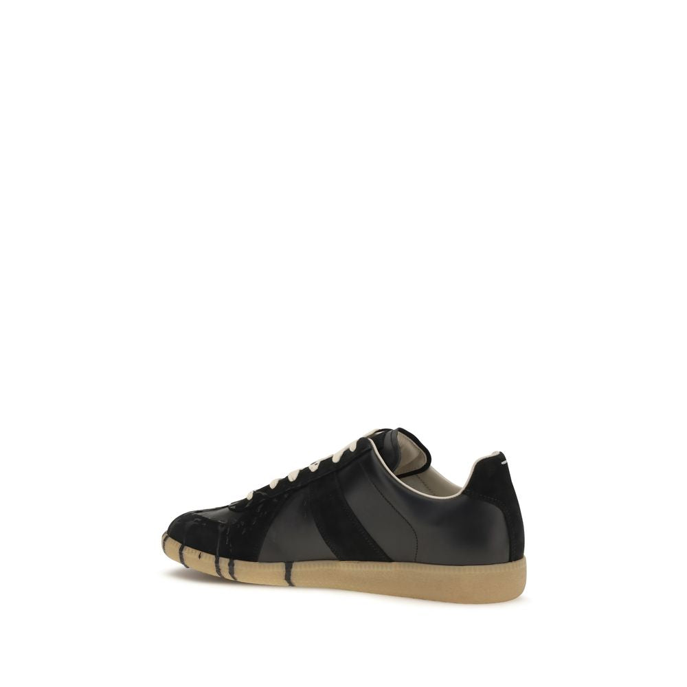 Maison Margiela Schwarze Wildleder-Sneaker im Athletic-Stil