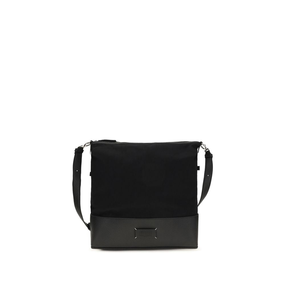 Maison Margiela Schwarze Bos Taurus Kalbsleder Schultertasche