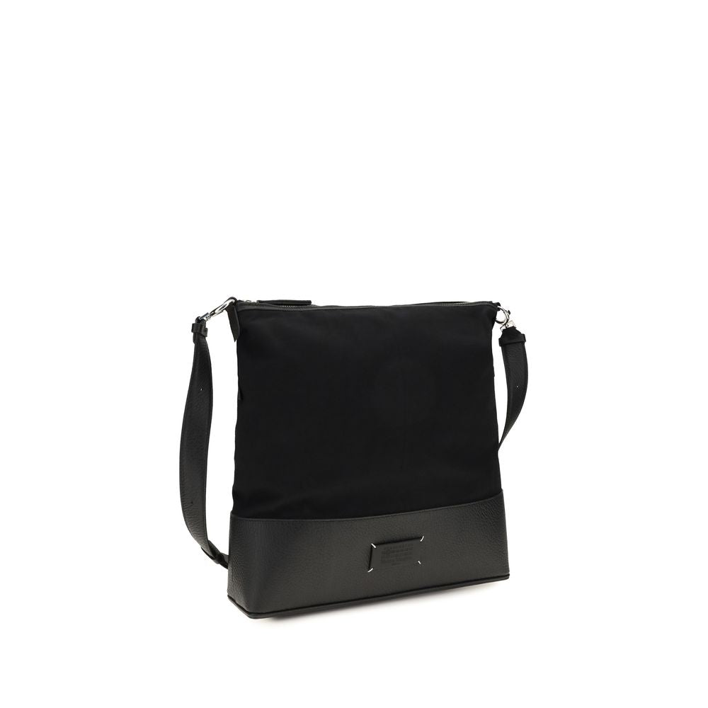 Maison Margiela Schwarze Bos Taurus Kalbsleder Schultertasche