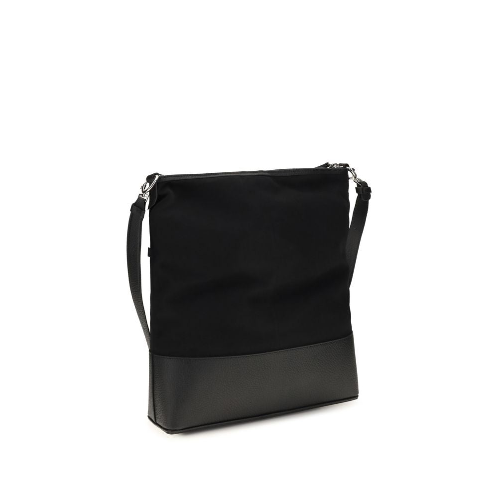 Maison Margiela Schwarze Bos Taurus Kalbsleder Schultertasche