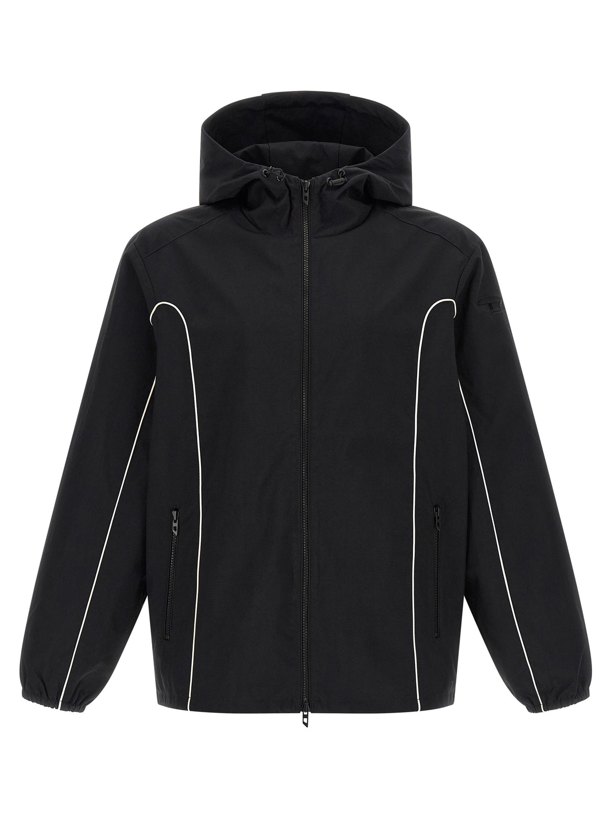 Diesel Schwarze Polyamid-Shell-Jacke