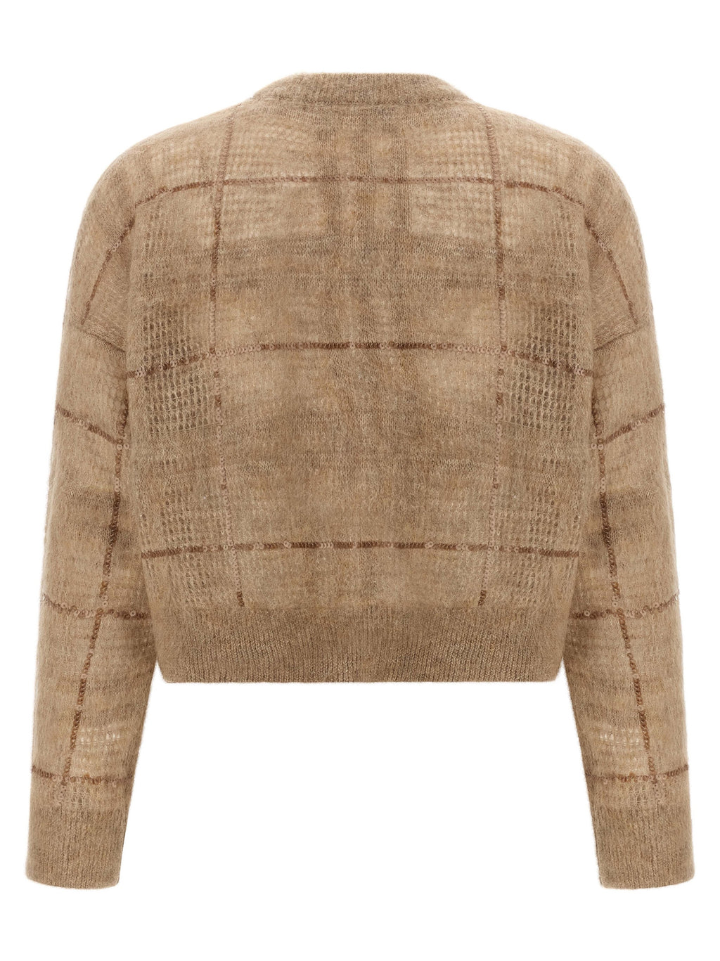 Brunello Cucinelli Beige Wollstrickjacke