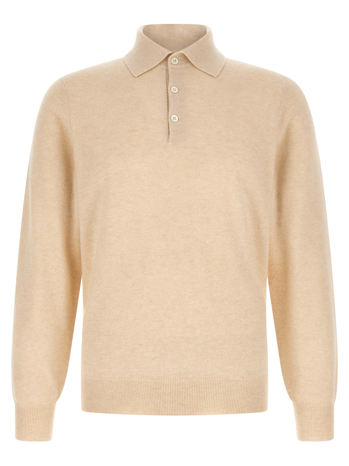 Brunello Cucinelli Beige Kaschmir-Poloshirt