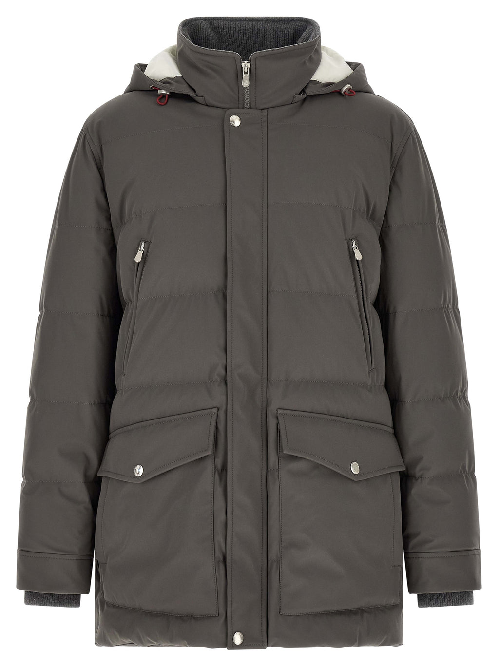 Brunello Cucinelli Grauer Polyamid-Parka