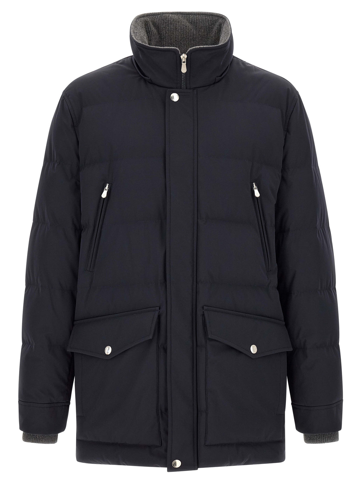 Brunello Cucinelli Blauer Polyamid-Parka