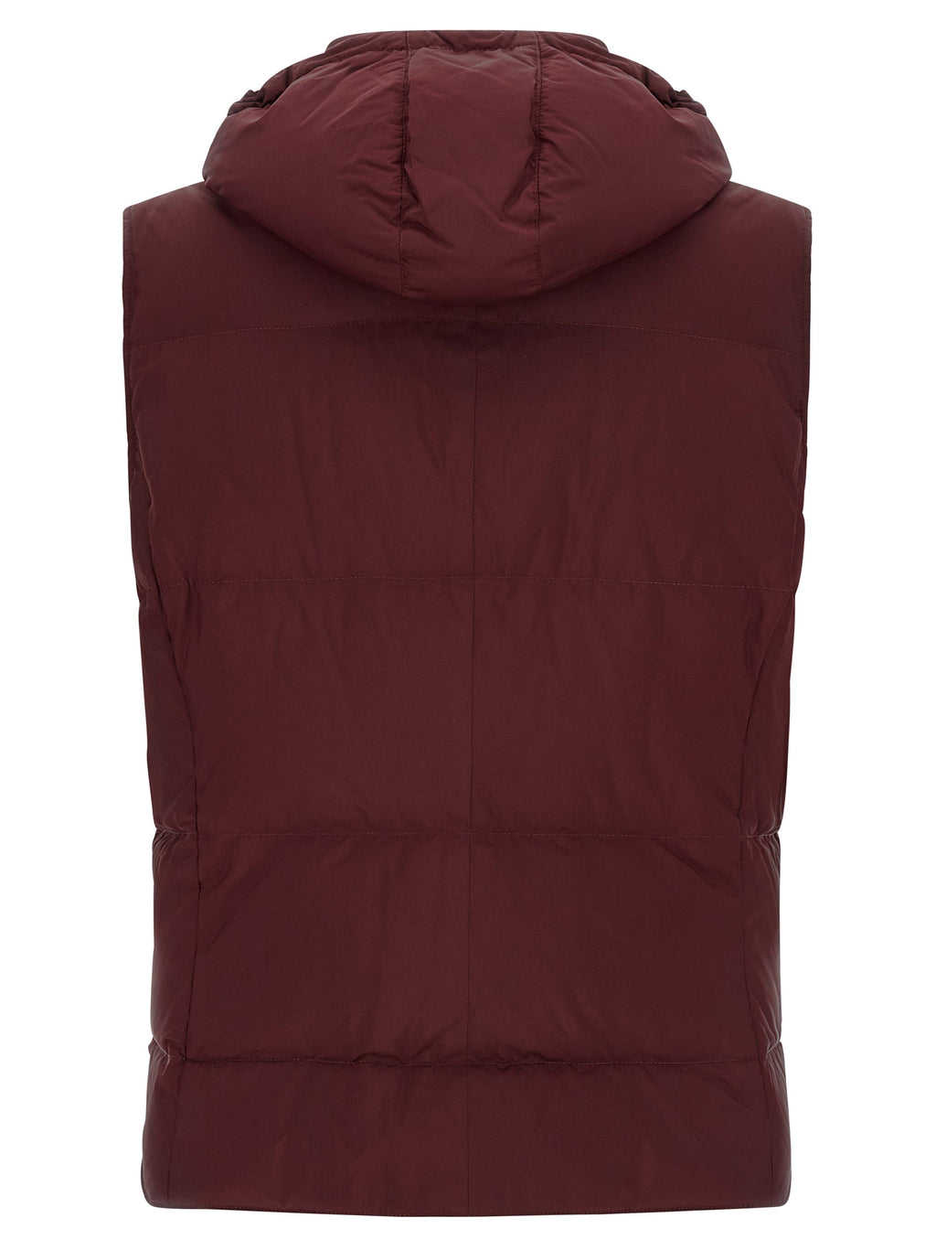 Brunello Cucinelli Ärmellose Jacke in Bordeaux aus Polyester