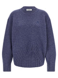 The Attico Blauer Cardigan aus Schurwolle