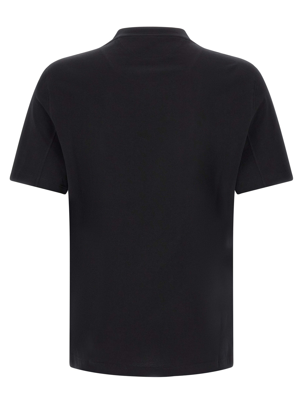 Brunello Cucinelli Schwarzes Baumwoll-T-Shirt