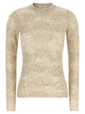 Brunello Cucinelli Beige Seidenstrickjacke