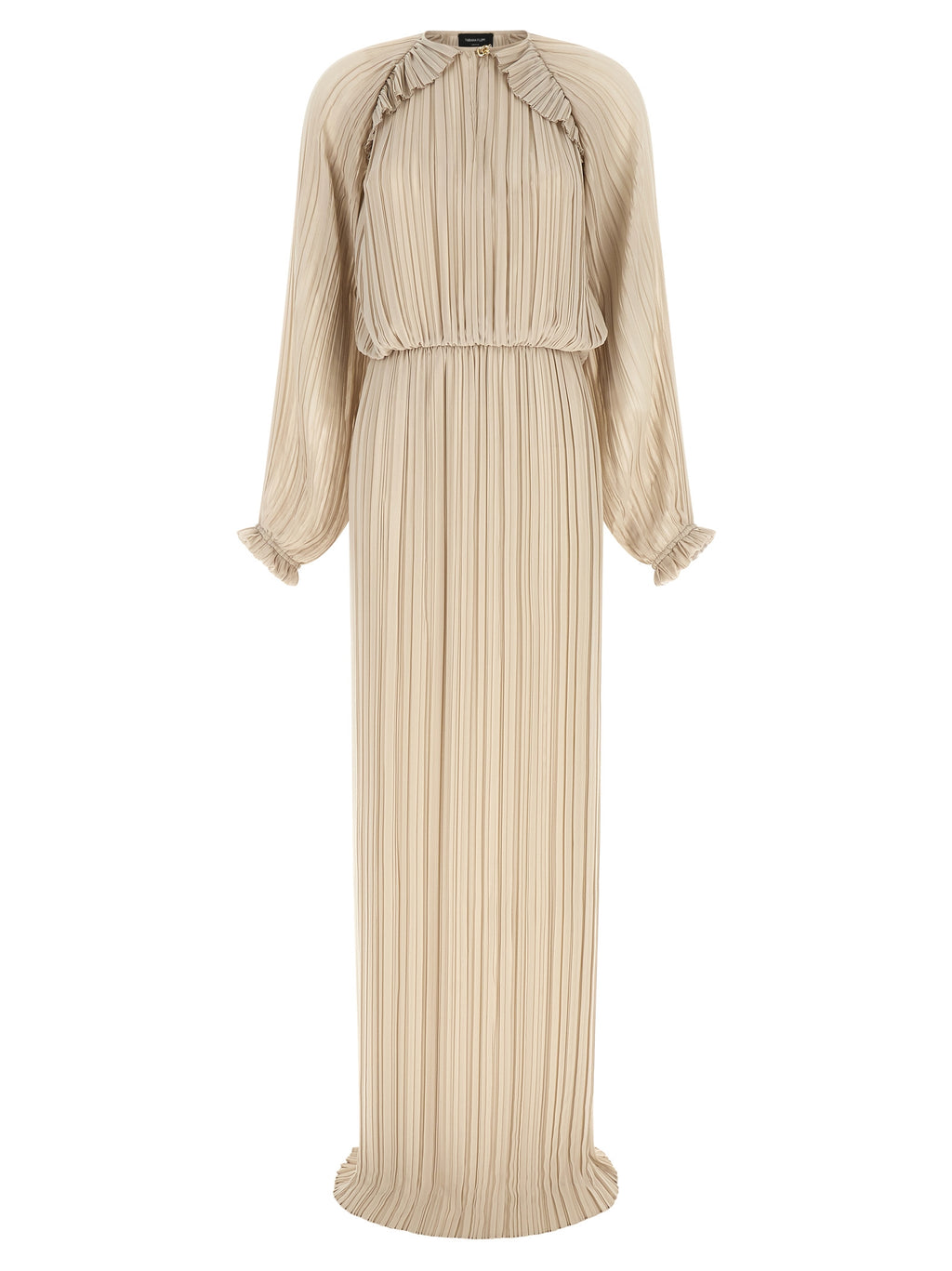 Fabiana Filippi Beigefarbenes Polyester-Maxikleid
