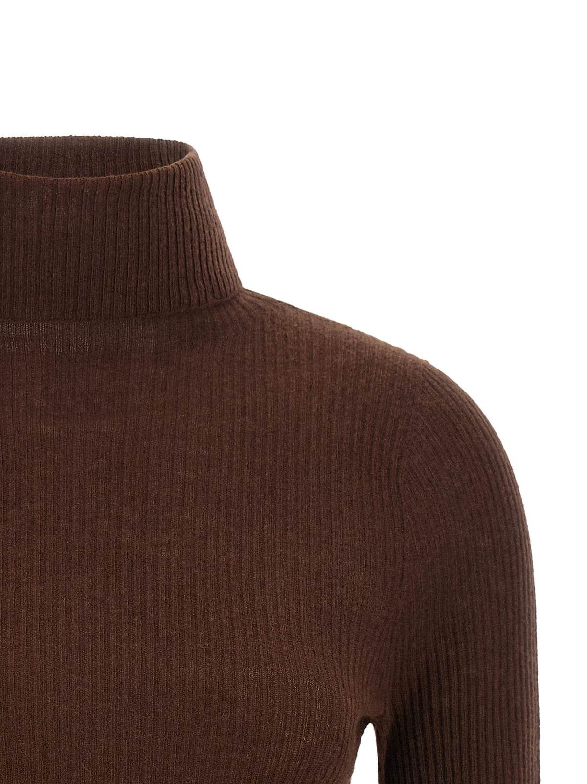 Fabiana Filippi Brauner Cardigan aus reiner Schurwolle