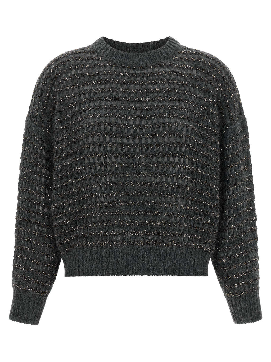 Brunello Cucinelli Grauer Cardigan aus Elasthan