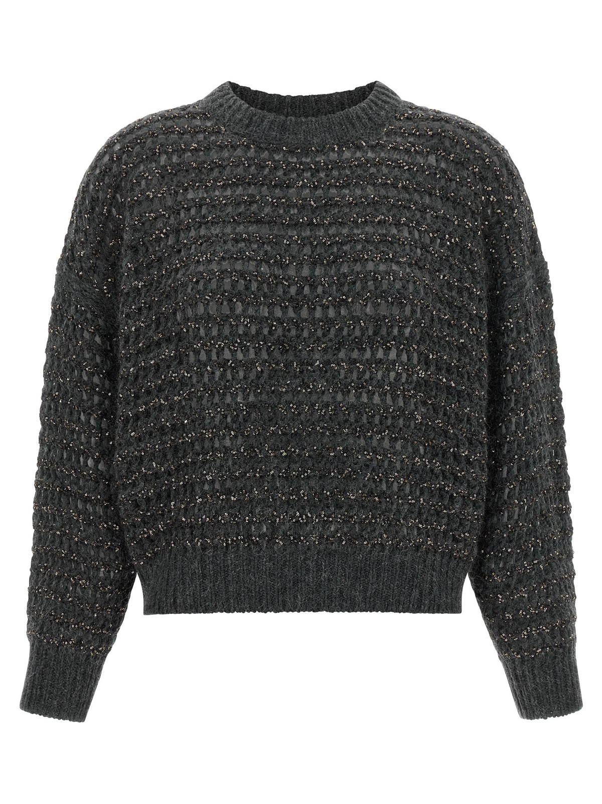 Brunello Cucinelli Grauer Cardigan aus Elasthan