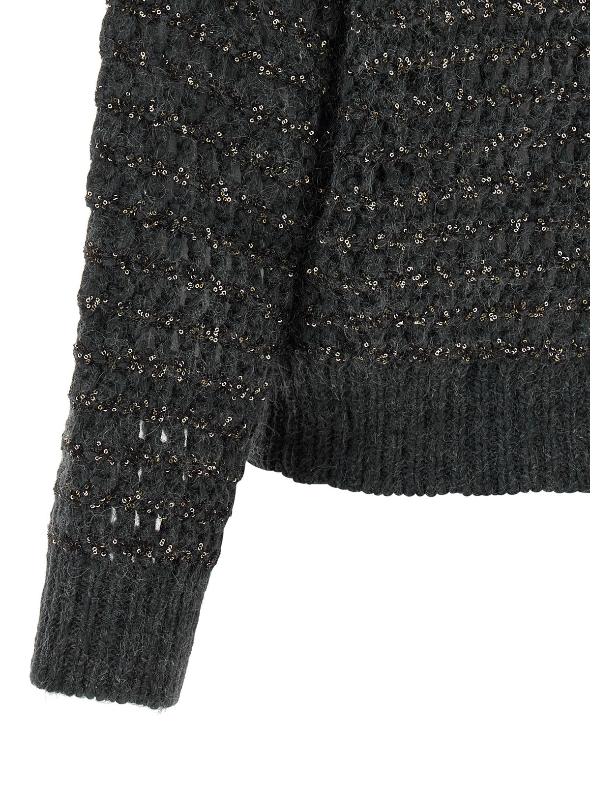 Brunello Cucinelli Grauer Cardigan aus Elasthan