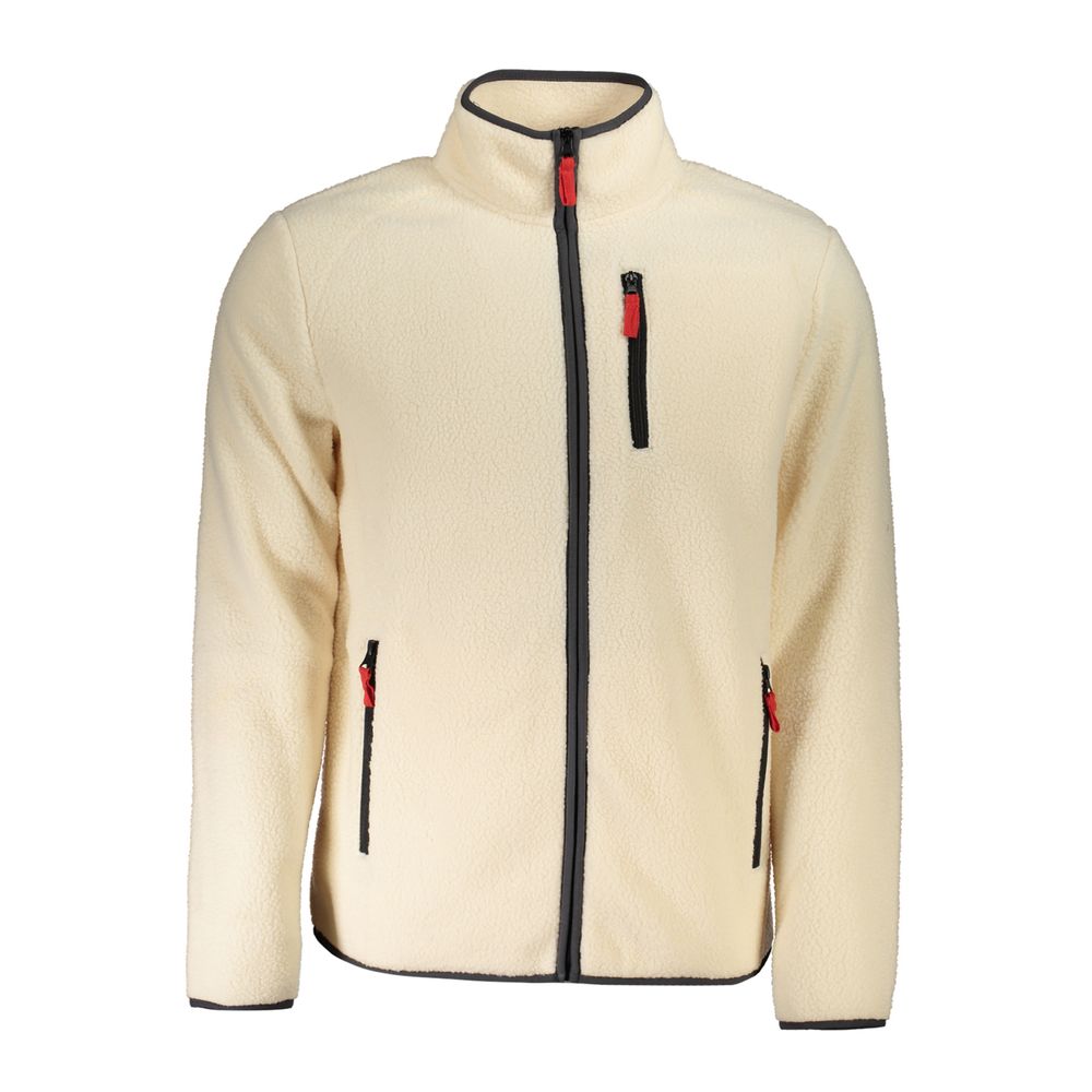 Norway 1963 Beiger Herrenpullover aus Polyester mit mehreren Taschen